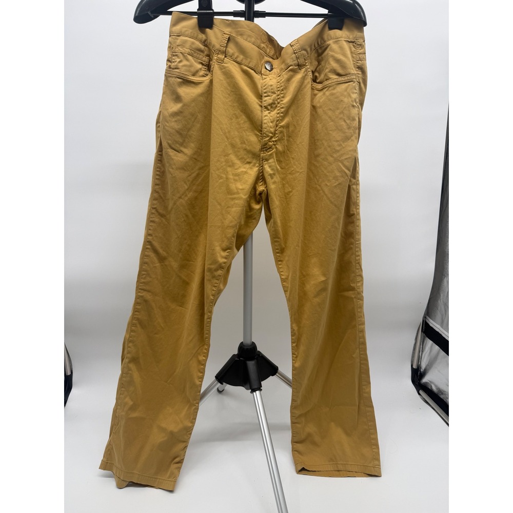 Canali 1934 Mens Mustard Yellow Straight Leg‎ Five Pocket Pants Italy 36x28 Read